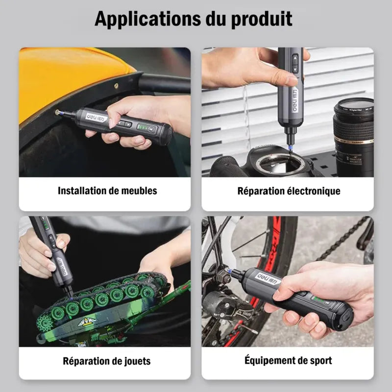 différentes application du tournevis deli