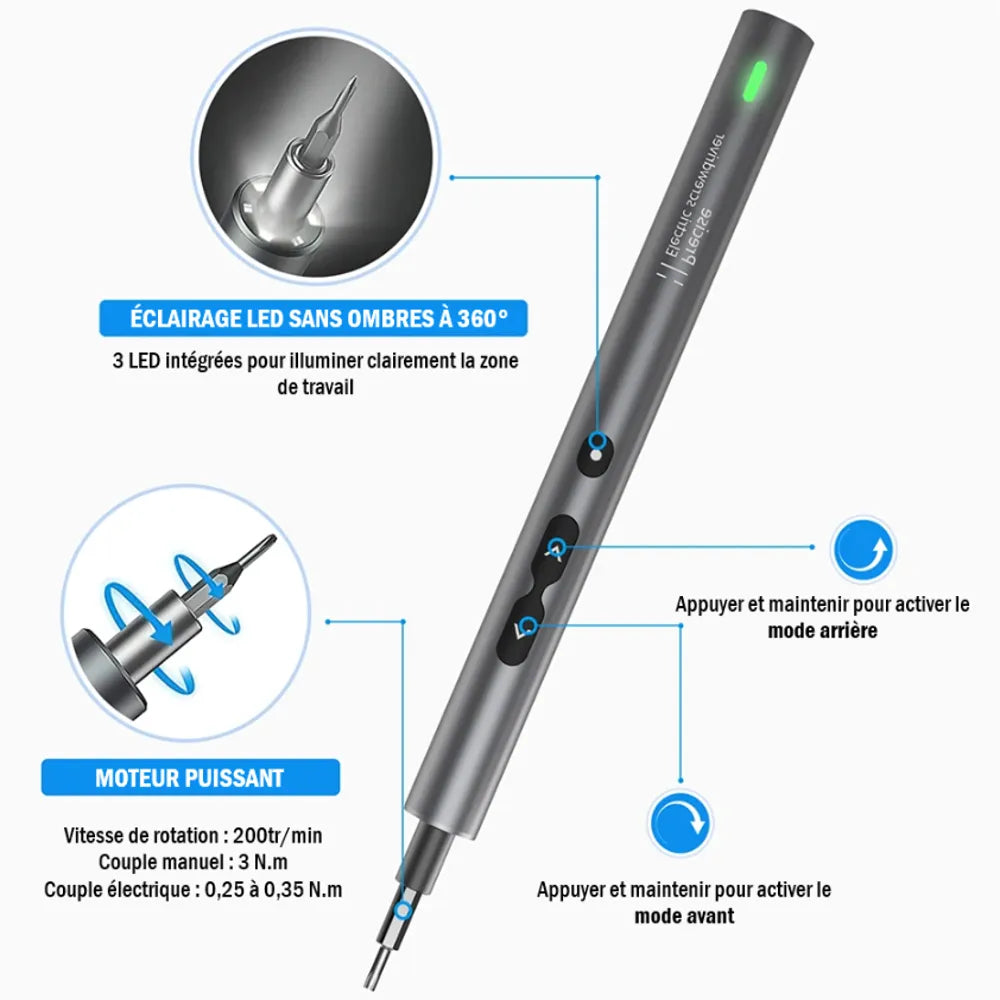 caractéristiques tournevis électrique 4 en 1