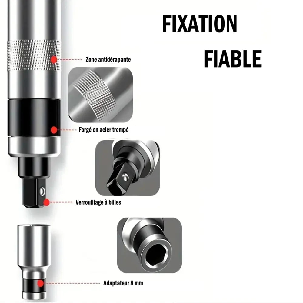Structure détaillée du tournevis à frapper 7 pièces