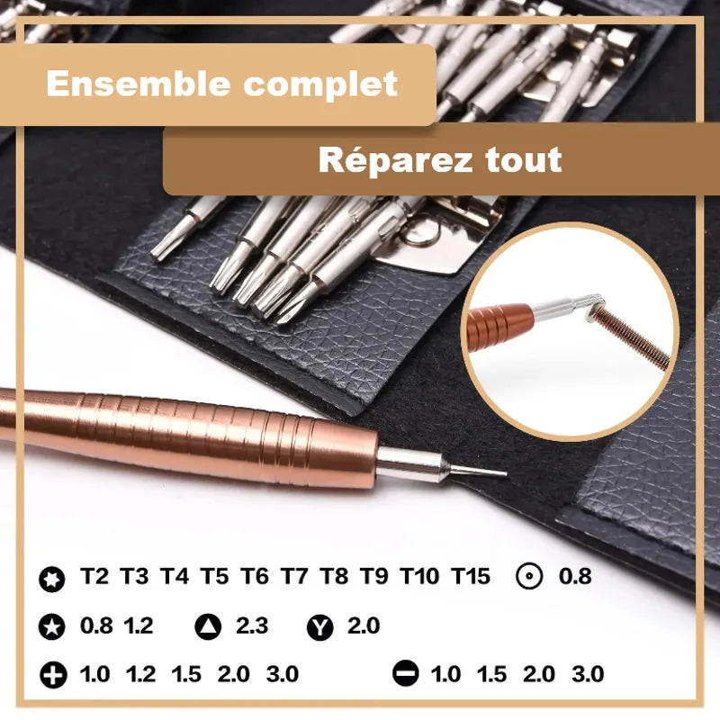 ensemble complet kit de tournevis de precision
