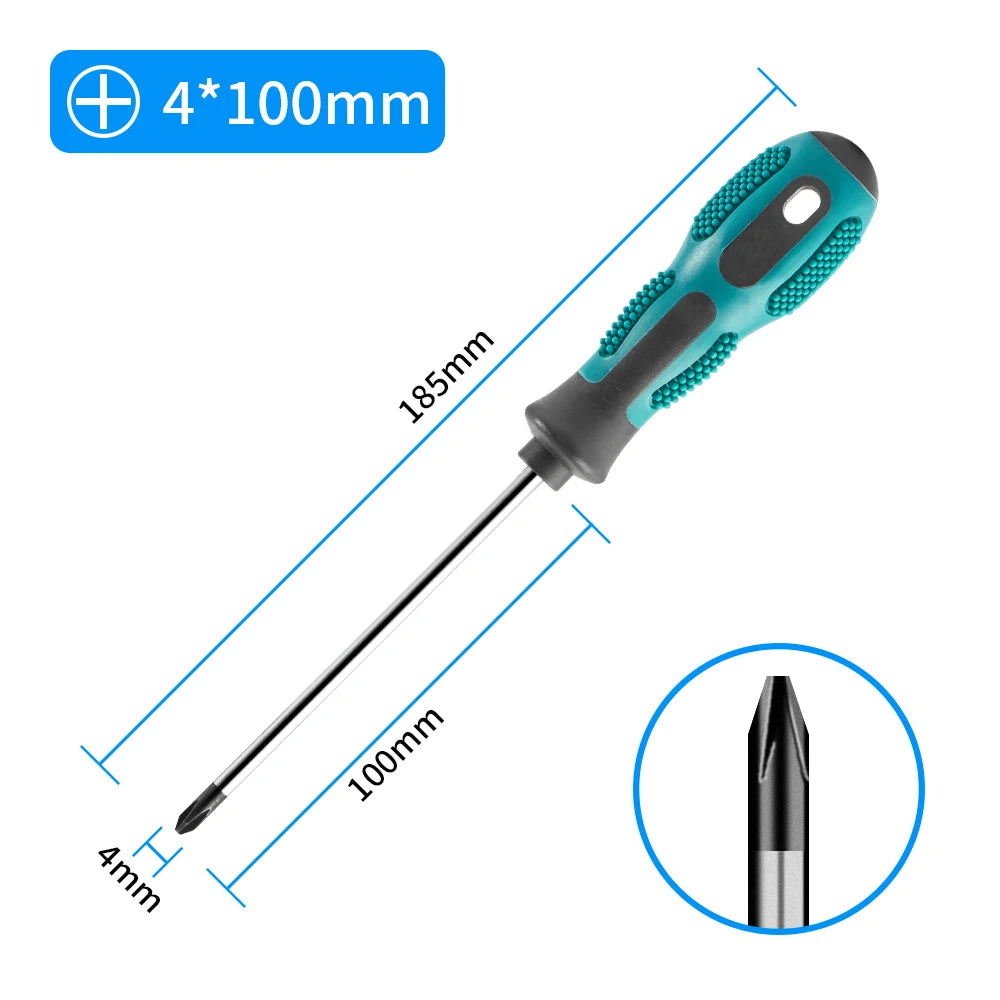 Tournevis cruciforme Phillips PH1 magnétique avec tige 100mm