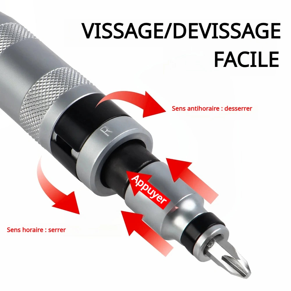 Tournevis à frapper avec changement facile de sens de vissage et dévissage
